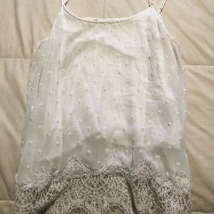 White lace tank top